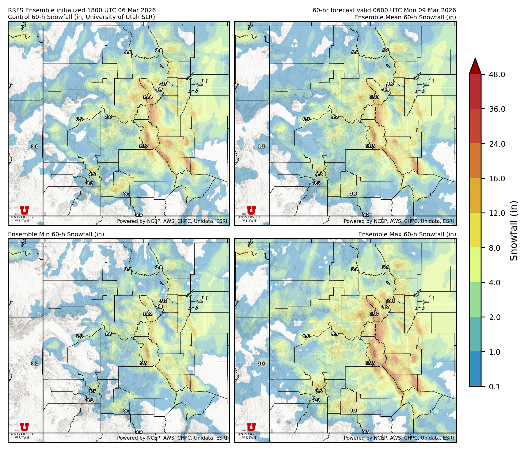 Latest RRFS snow forecast