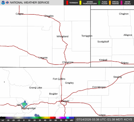 latest image of Cheyenne,WY. radar