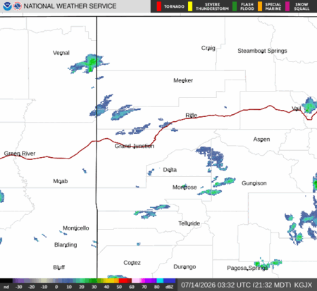 latest image of Grand Junction,CO. radar