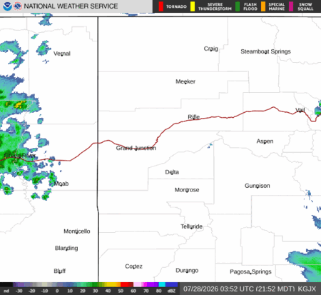 latest image of Grand Junction,CO. radar