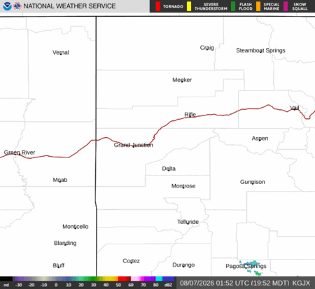 latest image of Grand Junction,CO. radar