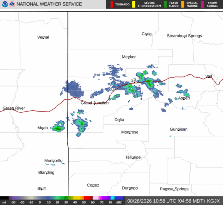 latest image of Grand Junction,CO. radar