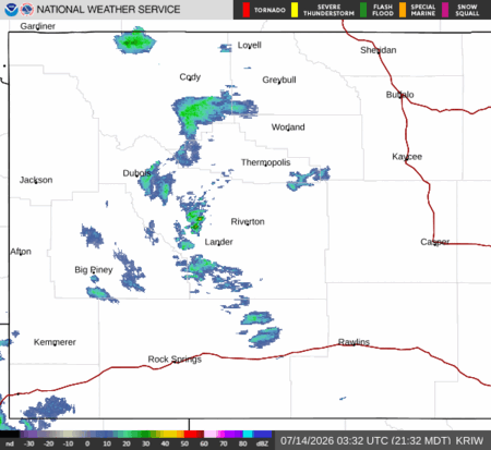 latest image of Riverton,WY. radar