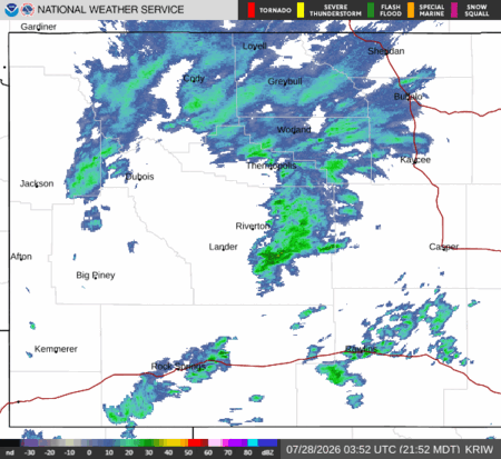 latest image of Riverton,WY. radar