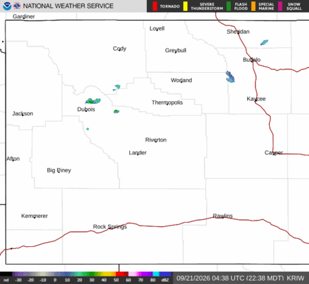 latest image of Riverton,WY. radar