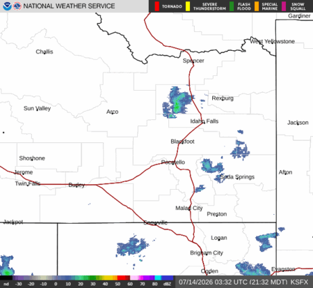 latest image of Pocatello,ID. radar