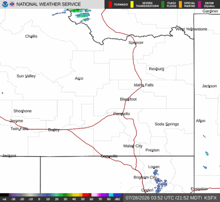 latest image of Pocatello,ID. radar