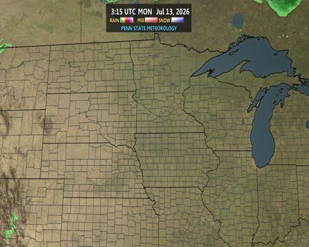 latest image of Northcentral radar