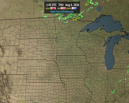 latest image of Northcentral radar