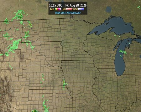latest image of Northcentral radar