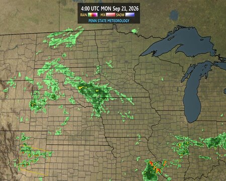 latest image of Northcentral radar
