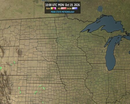 latest image of Northcentral radar
