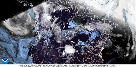 latest image of Canada geocolor