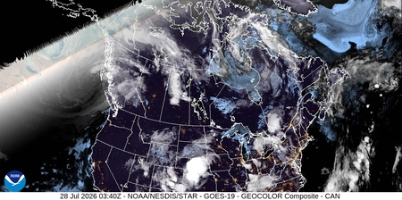 latest image of Canada geocolor