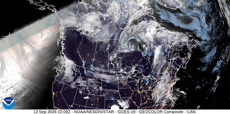 latest image of Canada geocolor