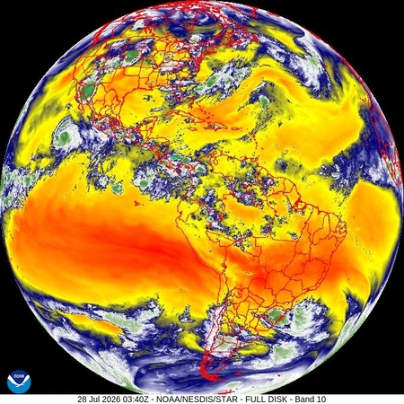 latest image of Eastern N. America water vapor