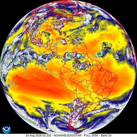 latest image of Eastern N. America water vapor