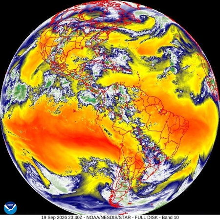 latest image of Eastern N. America water vapor