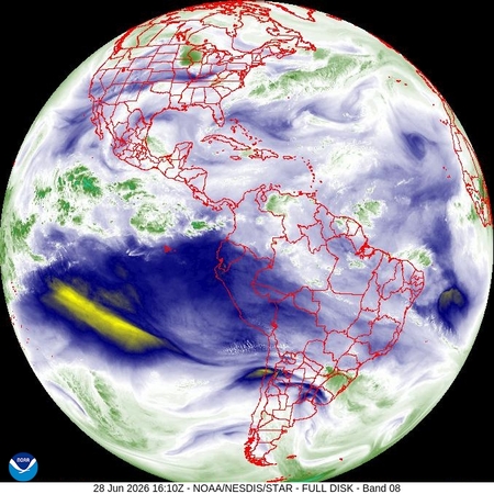 latest image of Eastern N. America water vapor