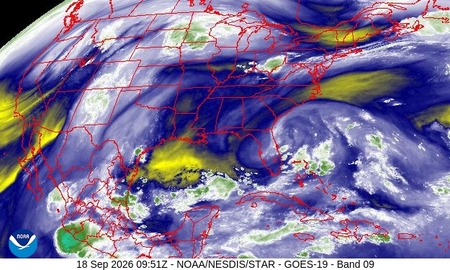 latest image of Eastern US water vapor
