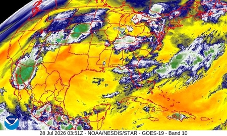 latest image of Eastern US water vapor