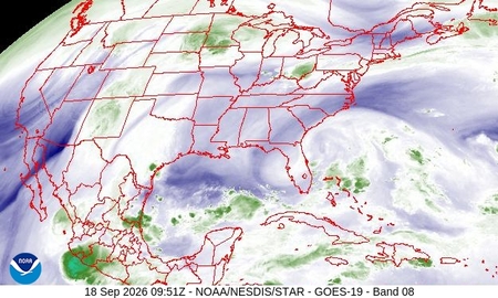 latest image of Eastern US water vapor