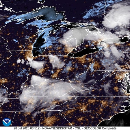 latest image of Central Great Lakes  geocolor