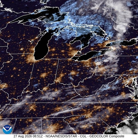 latest image of Central Great Lakes  geocolor