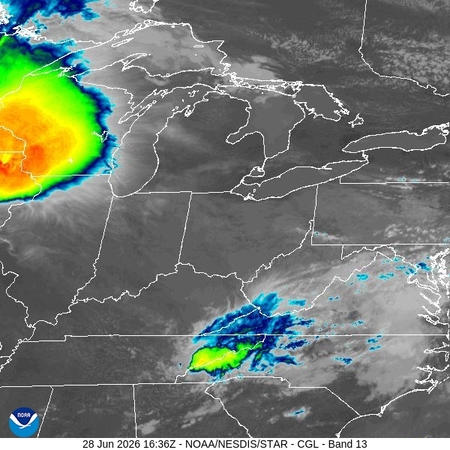 latest image of Central Great Lakes IR