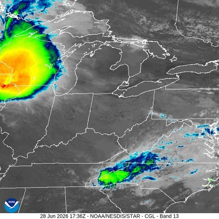 latest image of Central Great Lakes IR