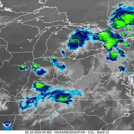 latest image of Central Great Lakes IR