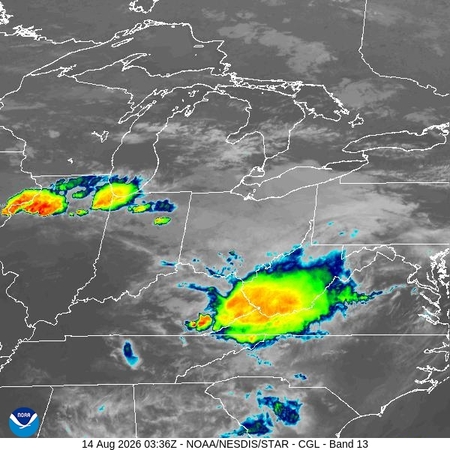 latest image of Central Great Lakes IR