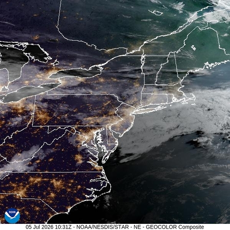latest image of Northeast geocolor