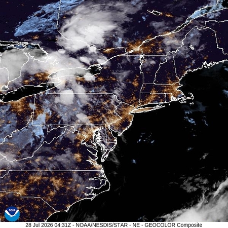 latest image of Northeast geocolor