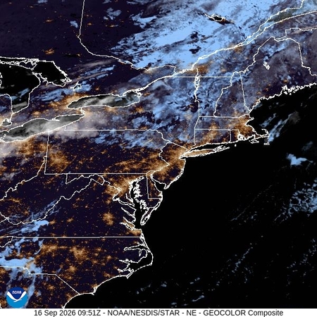 latest image of Northeast geocolor