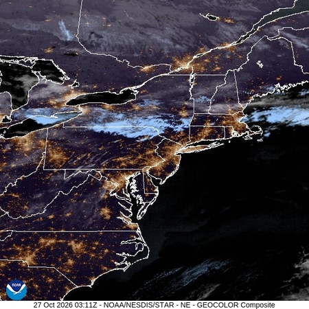 latest image of Northeast geocolor