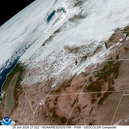 latest image of Pacific Northeast geocolor