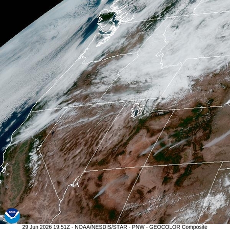 latest image of Pacific Northeast geocolor