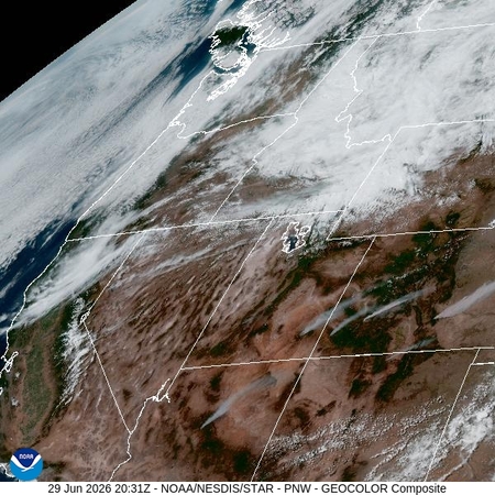 latest image of Pacific Northeast geocolor