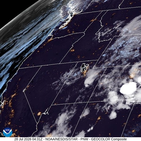 latest image of Pacific Northeast geocolor