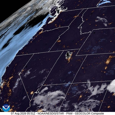 latest image of Pacific Northeast geocolor