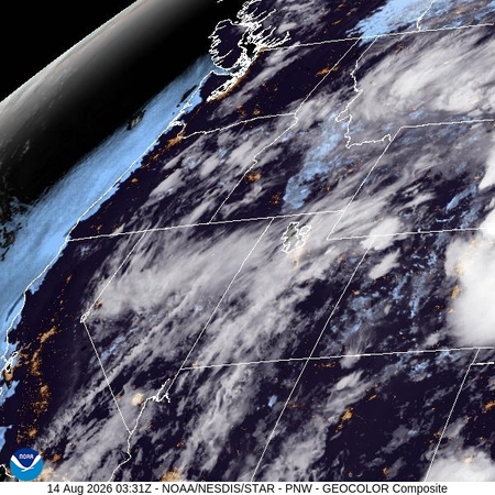 latest image of Pacific Northeast geocolor