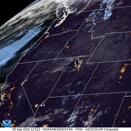 latest image of Pacific Northeast geocolor
