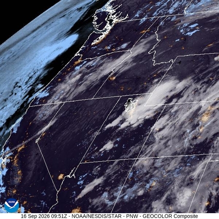 latest image of Pacific Northeast geocolor