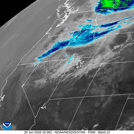 latest image of Pacific Northeast IR