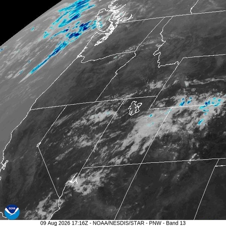 latest image of Pacific Northeast IR