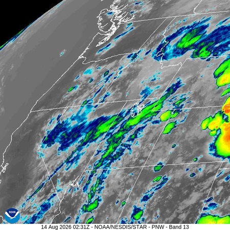 latest image of Pacific Northeast IR