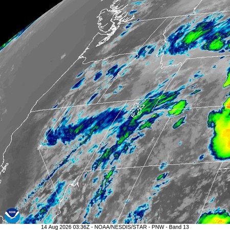 latest image of Pacific Northeast IR
