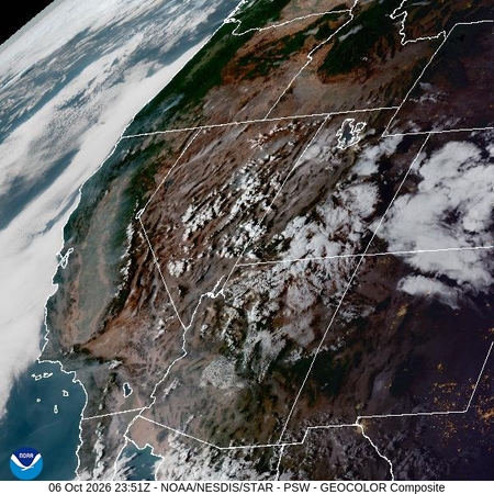 latest image of Pacific Southwest geocolor
