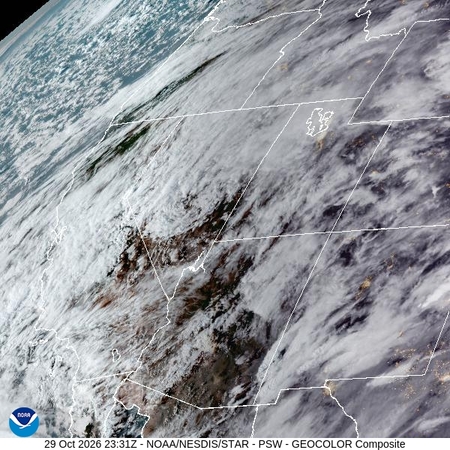 latest image of Pacific Southwest geocolor